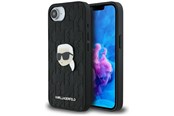 Handys - Cover & Cases - Karl Lagerfeld Monogram Karl Head Pin iPhone 16e Case - Black - 3666339453657