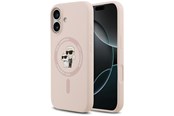 Handys - Cover & Cases - Karl Lagerfeld Silicone Karl&Choupette Ring MagSafe Case for iPhone 17 - Pink - 3666339549411
