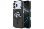 Handys - Cover & Cases - Karl Lagerfeld IML Glitter Karl & Choupette Sketch Logo MagSafe Case for iPhone 17 Pro - Black - 3666339504496