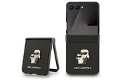 Handys - Cover & Cases - Karl Lagerfeld Saffiano Karl&Choupette Pin Case for Samsung Galaxy Z Flip 7 - Black - 3666339559380
