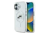 Handys - Cover & Cases - Karl Lagerfeld IML Metal Karl&Choupette Head MagSafe Case for iPhone 16 Plus - White - 3666339318130