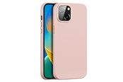 Handys - Cover & Cases - Dux Ducis Grit Leather Case for iPhone 14 Plus Elegant Faux Leather Case (MagSafe Compatible) Pink - 6934913036969