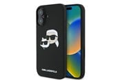 Handys - Cover & Cases - Karl Lagerfeld Silicone Nauble Heads Print MagSafe Case for iPhone 16 - Black - 3666339319526