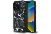 Handys - Cover & Cases - Karl Lagerfeld Grained Pattern & Logo MagSafe Case for iPhone 16 Pro - Black - 3666339463328