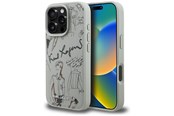 Handys - Cover & Cases - Karl Lagerfeld Grained Pattern & Logo MagSafe Case for iPhone 16 Pro Max - Gray - 3666339463519