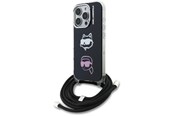 Handys - Cover & Cases - Karl Lagerfeld IML Crossbody Karl&Choupette Head Case for iPhone 16 Pro Max - Black - 3666339461898