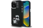 Handys - Cover & Cases - Karl Lagerfeld Silicone Karl&Choupette Sketch MagSafe Case for iPhone 16 Pro Max - Black - 3666339462253