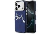 Handys - Cover & Cases - Karl Lagerfeld IML Choupettes Karl Script Logo MagSafe Case for iPhone 17 Pro Max - Blue - 3666339606701