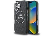 Handys - Cover & Cases - Karl Lagerfeld IML Glitter Karl & Choupette Heads Logo MagSafe Case for iPhone 16 - Black - 3666339459345