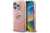 Handys - Cover & Cases - Karl Lagerfeld IML Glitter Karl & Choupette Heads Logo MagSafe Case for iPhone 16 Pro Max - Pink - 3666339468378