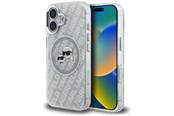 Handys - Cover & Cases - Karl Lagerfeld IML Glitter Karl & Choupette Heads Logo MagSafe iPhone 16 Case - Gray - 3666339468521