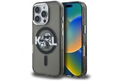 Handys - Cover & Cases - Karl Lagerfeld IML Glitter Karl & Choupette Sketch Logo MagSafe Case for iPhone 16 Pro Max - Black - 3666339460815