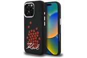 Handys - Cover & Cases - Karl Lagerfeld Silicone Heart Sign Logo MagSafe Case for iPhone 16 Pro - Black - 3666339460440