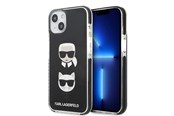 Handys - Cover & Cases - Karl Lagerfeld KLHCP13STPE2TK iPhone 13 mini 5.4 "hardcase black / black Karl & Choupette Head - 3666339048648