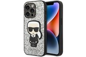 Handys - Cover & Cases - Karl Lagerfeld KLHCP14XGFKPG iPhone 14 Pro Max 6.7 "hardcase silver / silver Glitter Flakes Ikonik - 3666339077426