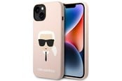 Handys - Cover & Cases - Karl Lagerfeld Silicone Karl's Head MagSafe Case for iPhone 14 Plus - Light Pink - 3666339078041