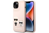 Handys - Cover & Cases - Karl Lagerfeld KLHMP14SSSKCI iPhone 14 6.1 "hardcase light pink / light pink Silicone Karl & Choupette Magsafe - 3666339078119