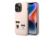 Handys - Cover & Cases - Karl Lagerfeld KLHMP14LSSKCI iPhone 14 Pro 6.1 "hardcase light pink / light pink Silicone Karl & Choupette Magsafe - 3666339078133