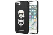 Handys - Cover & Cases - Karl Lagerfeld Saffiano Karl&Choupette Head case for iPhone 7 Plus / iPhone 8 Plus - black - 3666339054991