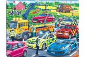 Puzzle - Larsen Puzzles Rescue Vehicles on highway - LA-PG3