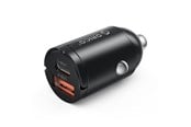 Handys - Adapter und Ladegeräte - ORICO MiniRing 30W USB-A + USB-C Car Charger - Black - MR-30-1A1C-BK-EP-HU