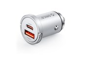 Handys - Adapter und Ladegeräte - ORICO MiniRing Pro 45W USB-A + USB-C Car Charger - Silver - MR-45-1A1C-SV-EP-HU