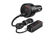 Handys - Adapter und Ladegeräte - ORICO ChargeClip 108W Car Charger 2x USB-A + 4x USB-C with Clip - Black - CC-90-2A4C-BK-EP-HU