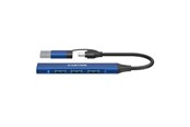 USB-Hubs - Canyon DS-02 4-in-1 USB-A/C Hub, Blau USB-Hubs - USB 3.0 - 4 - Blau - CNS-TDS02BL
