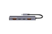 USB-Hubs - Canyon DS-18 5-in-1 USB-C Hub, Grau USB-Hubs - USB 3.0 - 5 - Grau - CNS-TDS18