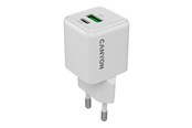 Handys - Adapter und Ladegeräte - Canyon GaN 20W USB-C PD & USB-A Ladegerät, Weiß - CNS-CUW20AC