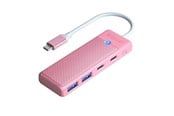 USB-Hubs - ORICO PAPW2AC-C3-C3 USB Hub 4-port 2x USB-A 3.0 1x USB-C 3.0 with USB-C PD 100W charging 0.15m - pink USB-Hubs - USB 3.0 - 4 - Pink - PAPW2AC-C3-015-PK-EP