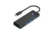 USB-Hubs - ORICO PAPW3AT-U3 USB Hub 4-port 3x USB-A 3.0 with microSD/SD card reader 1.8 m - black USB-Hubs - USB 3.0 - 4 - Schwarz - PAPW3AT-C3-18-BK-EP