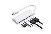 USB-Hubs - ORICO PAPW4A-C3 USB Hub 4-port 4x USB-A 3.0 0.15 m - white USB-Hubs - USB 3.0 - 4 - Weiß - PAPW4A-C3-015-WH-EP