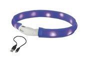 Hunde - Nobby LED halsbånd wide VISIBLE M Blå - L77027