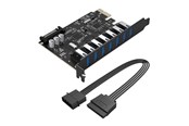 USB-Hubs - ORICO PVU3 PCI-E 7x USB 3.0 Expansion Card for Desktop - Black USB-Hubs - PVU3-7U-V1-HU