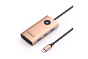 USB-Hubs - ORICO PW11 6in1 USB-C Docking Station 3x USB-A 3.0 1x USB-C PD 100W 1x HDMI 4K 30Hz 1x RJ45 2.5G Ethernet - Rose Gold USB-Hubs - USB 3.0 - 6 - PW11-6P25R-RG-EP