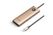 USB-Hubs - ORICO PW11 9in1 USB-C Docking Station 2x USB-A 3.0 1x USB-C 3.0 1x USB-C PD 100 1x HDMI 4K 60Hz 1x microSD/SD 1x RJ45 2.5G Ethernet 1x Audio 3.5mm - Rose Gold USB-Hubs - USB 3.0 - 9 - PW11-9P25R-RG-EP