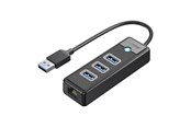 USB-Hubs - ORICO PW3UR25-U3 USB Hub 4-Port 3x USB-A 3.0 1x RJ45 2.5G Ethernet 1.8m - Black USB-Hubs - USB 3.0 - 4 - Schwarz - PW3UR25-U3-18-BK-EP