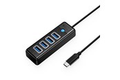 USB-Hubs - ORICO PW4U-C3 USB Hub 4-port USB-A 3.0 1m - black USB-Hubs - USB 3.0 - 4 - Schwarz - PW4U-C3-10-BK-EP