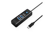 USB-Hubs - ORICO PWC2U-C3 3-port USB hub 2x USB-A 3.0 1x USB-C 3.0 0.5 m - black USB-Hubs - USB 3.0 - Schwarz - PWC2U-C3-05-BK-EP