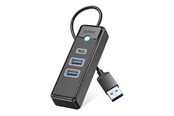 USB-Hubs - ORICO PWC2U-U3 3-port USB hub 2x USB-A 3.0 1x USB-C 3.0 0.5 m - black USB-Hubs - USB 3.0 - Schwarz - PWC2U-U3-05-BK-EP