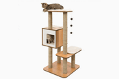 Katzen - Catit Vesper Kradsetræ V-High Base Valnød 56 x 56 x 121 - 022517520451