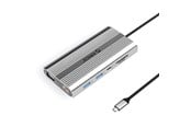 USB-Hubs - ORICO XDR 12in1 USB-C Docking Station USB-A USB-C HDMI 4K VGA RJ45 Gigabit PD 100W SD and microSD Card Reader - Silver USB-Hubs - USB 3.1 - 12 - Grau - XDR-X22-SV-BP