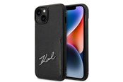 Handys - Cover & Cases - Karl Lagerfeld Signature Logo Cardslot case for iPhone 14 Plus - black - 3666339094287