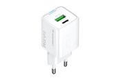Handys - Adapter und Ladegeräte - Wozinsky WWC-35W GaN USB-A + USB-C Wandladegerät - Weiß - 5907769388033