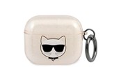 Handys - Anderes Zubehör - Karl Lagerfeld Glitter Choupette Case for AirPods 3 - Gold - 3666339009212