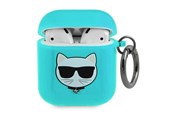 Handys - Anderes Zubehör - Karl Lagerfeld Choupette Case for AirPods 1/2 - Blue - 3666339009250
