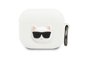 Handys - Anderes Zubehör - Karl Lagerfeld Silicone Choupette Case for AirPods 3 - White - 3666339009373