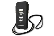 Handys - Cover & Cases - Karl Lagerfeld Saffiano Ikonik Karl&Choupette Head 6.1'' Handbag - Black - 3666339018696