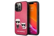 Handys - Cover & Cases - Karl Lagerfeld Ikonik Karl&Choupette Case for iPhone 13 Pro / iPhone 13 - Fuchsia - 3666339027278
